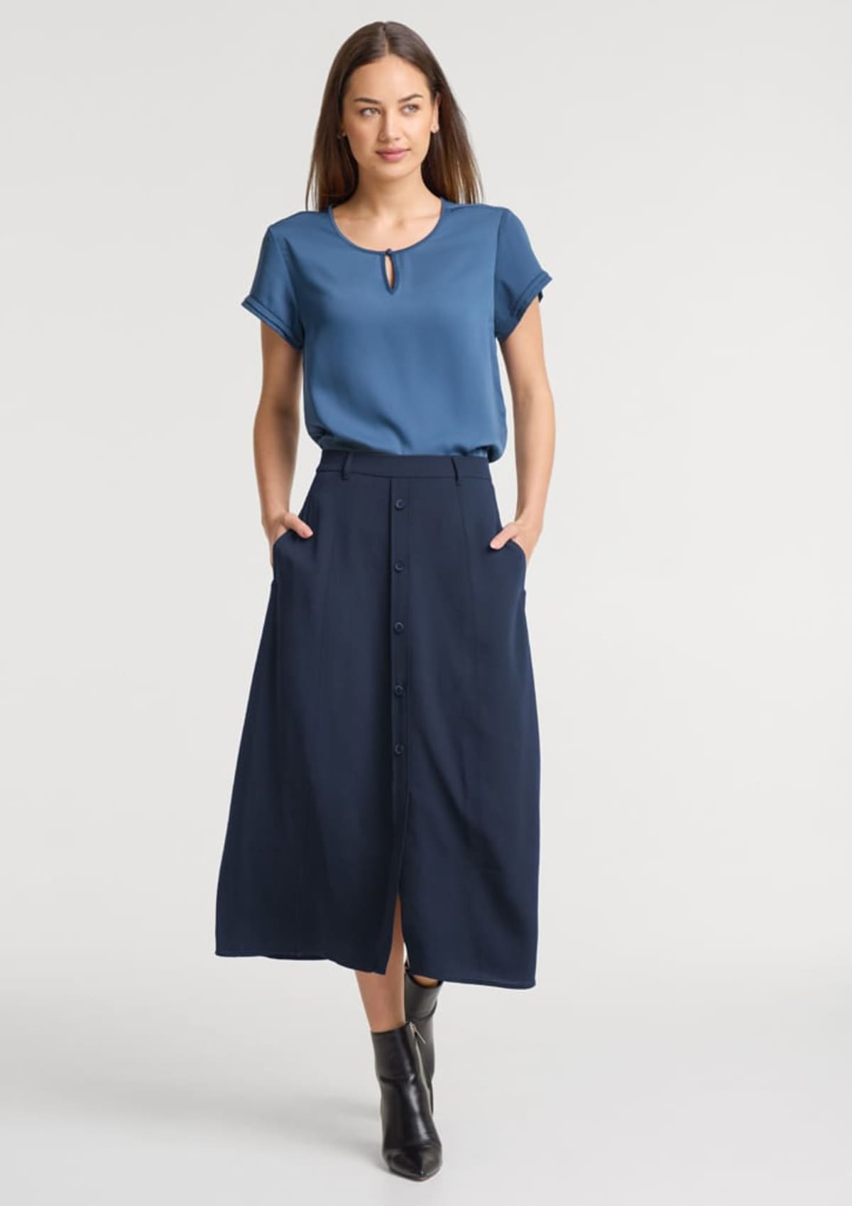 Womens Evelyn Short Sleeve Blouse