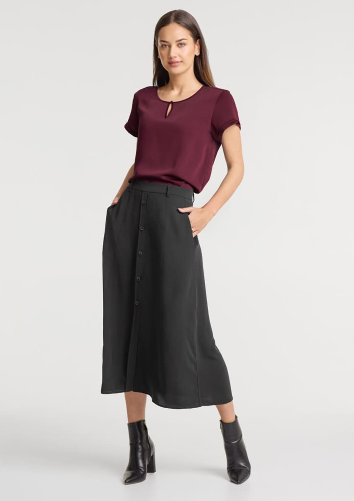 Womens Evelyn Short Sleeve Blouse