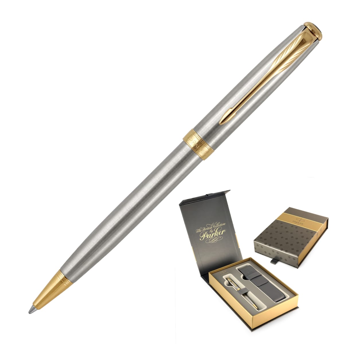 Metal Pen Ballpoint Parker Sonnet - Brushed Stainless GT
