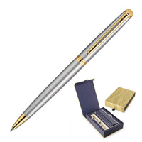 Metal Pen Ballpoint Waterman Hemisphere - Brushed Stainless GT
