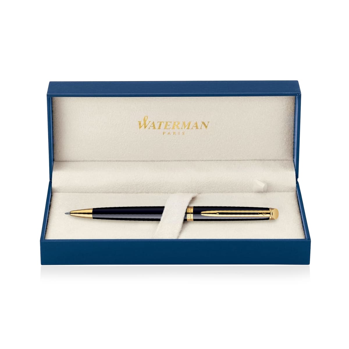 Metal Pen Ballpoint Waterman Hemisphere - Lacquer Black GT