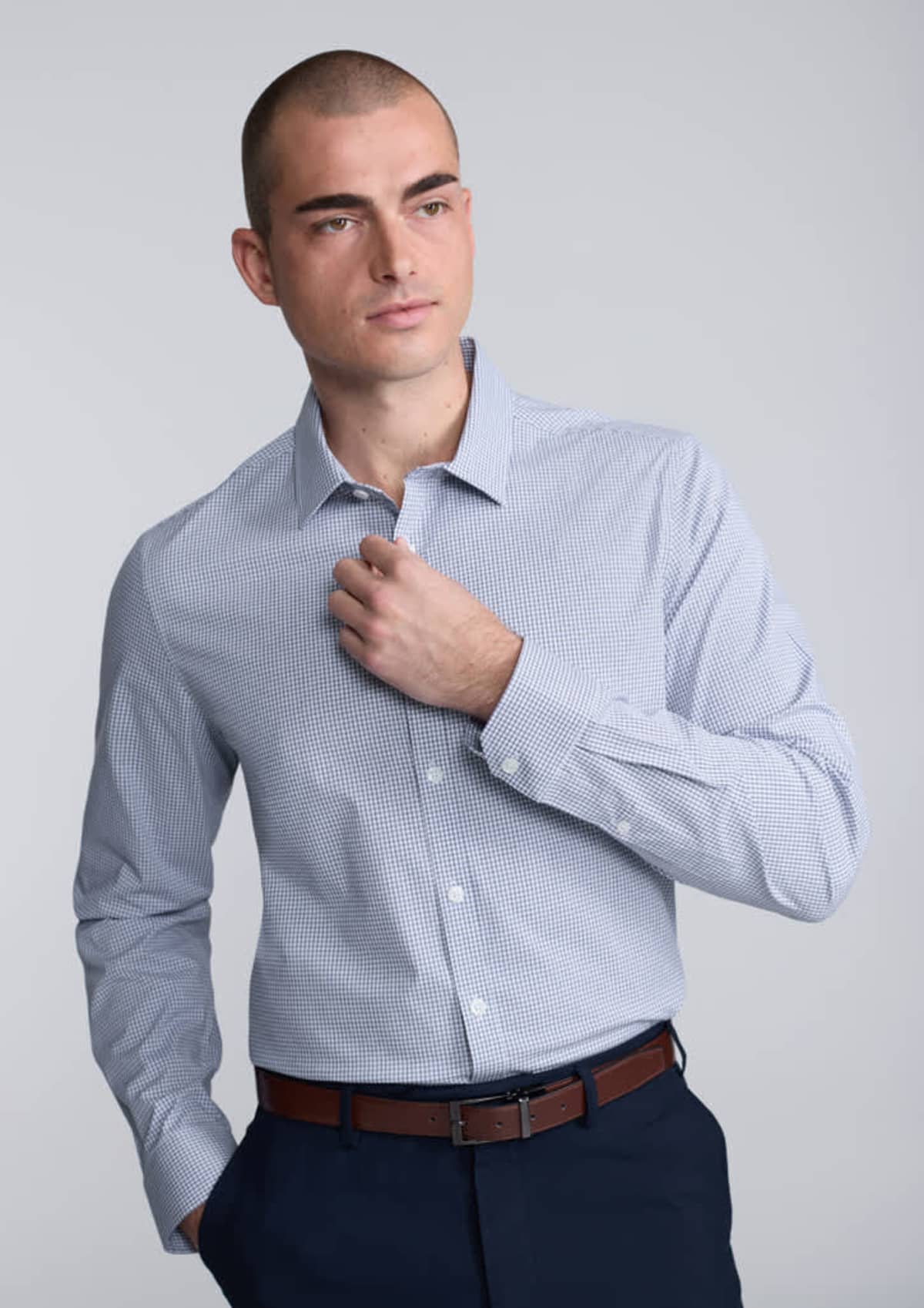 Fitzroy Mens Slim Fit Long Sleeve Shirt