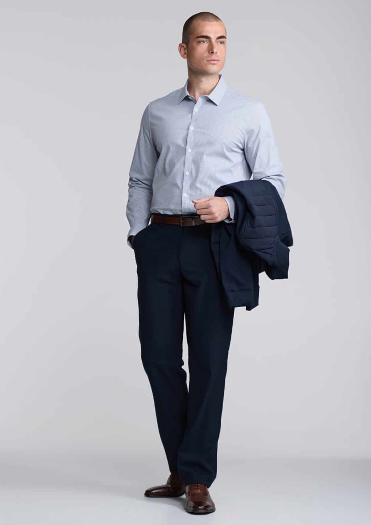 Fitzroy Mens Slim Fit Long Sleeve Shirt