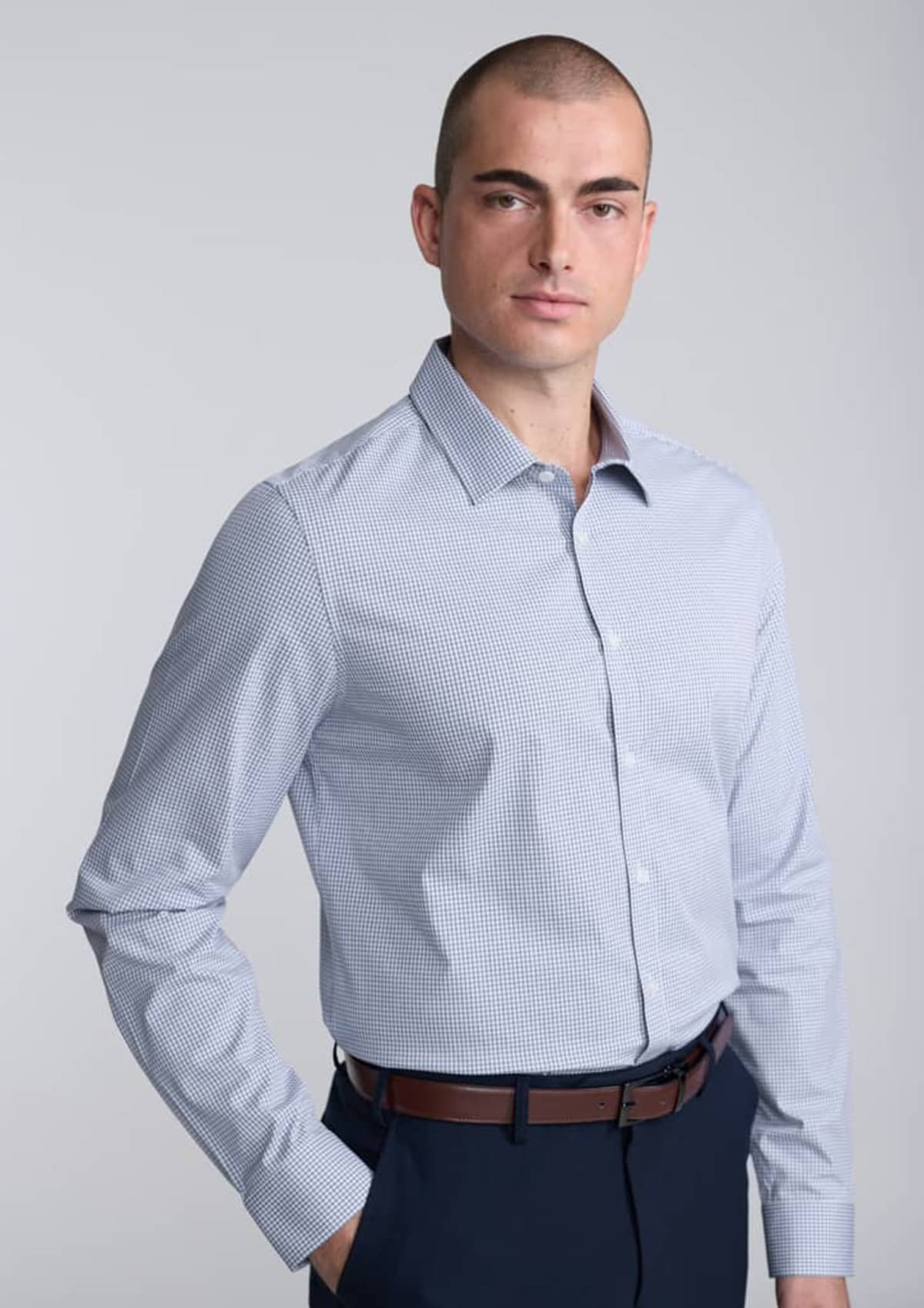 Fitzroy Mens Slim Fit Long Sleeve Shirt
