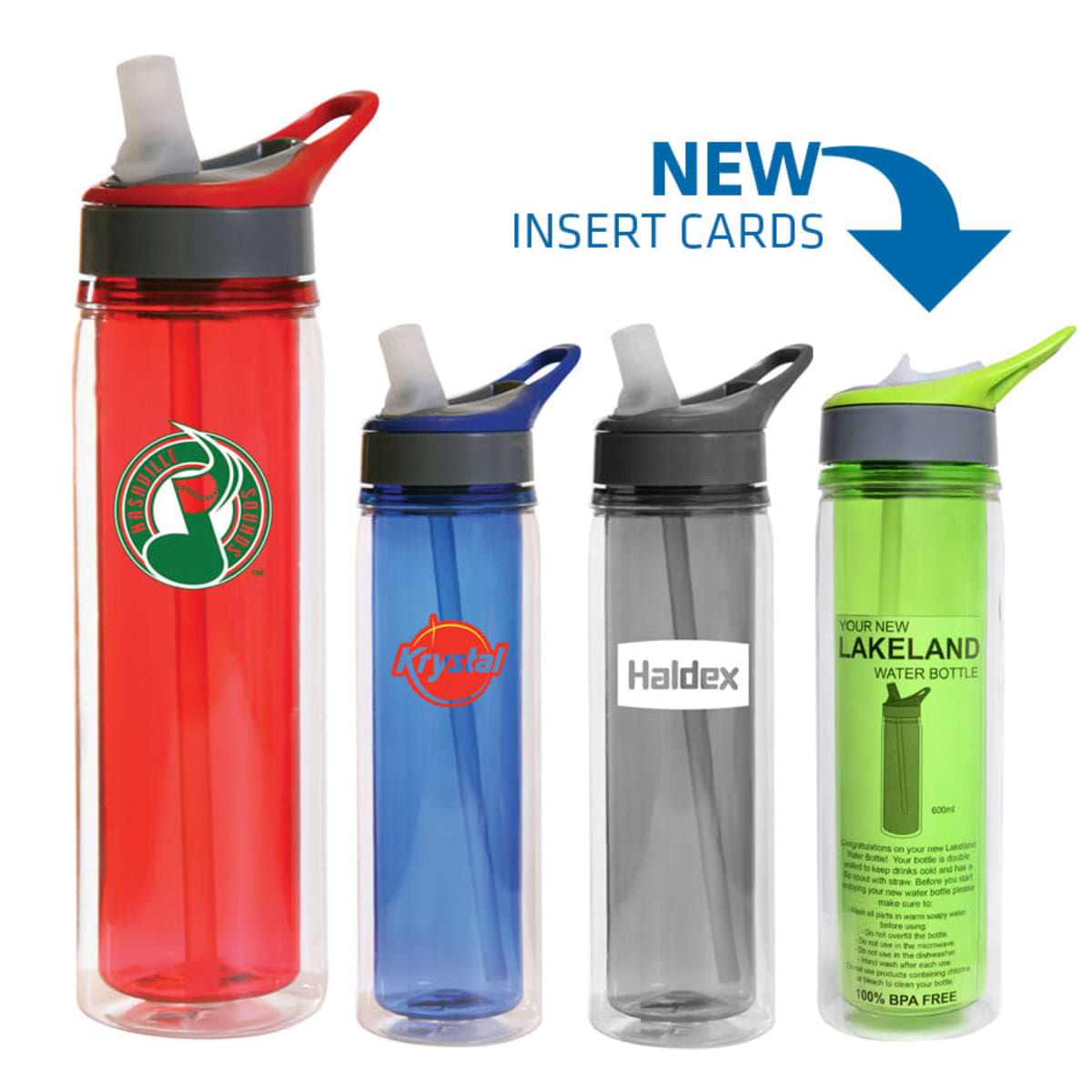 Lakeland 600ml Tritan Insulated Water Bottle