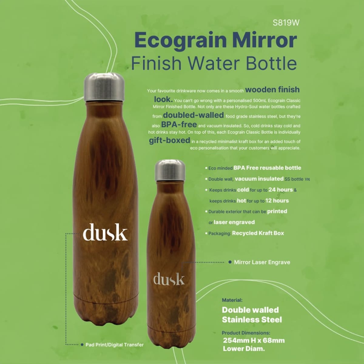 Ecograin 500ml Classic Bottle