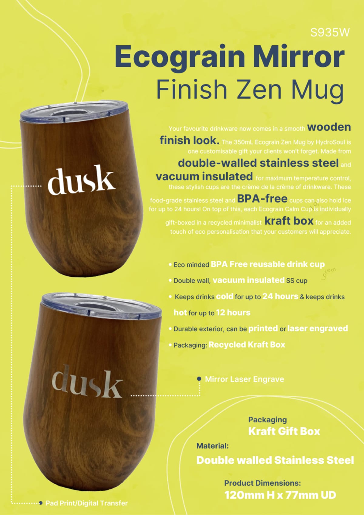 Ecograin Mirror Finish 350mL Zen Mug