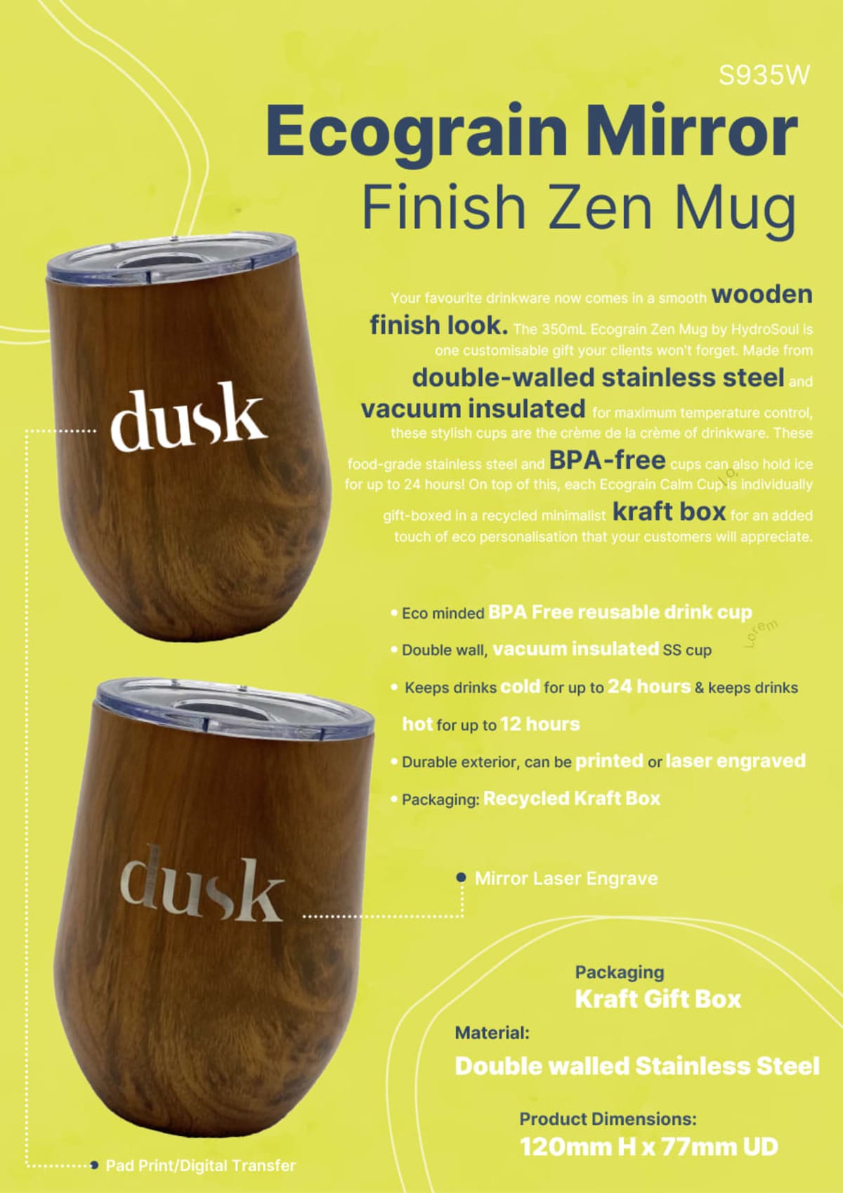Ecograin Mirror Finish 350mL Zen Mug