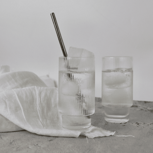 Oscar Ribbed Highball 380mL Glasses