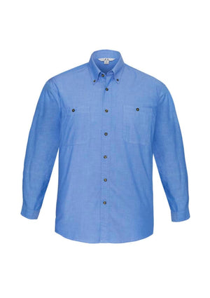 Mens Chambray Long Sleeve Shirt