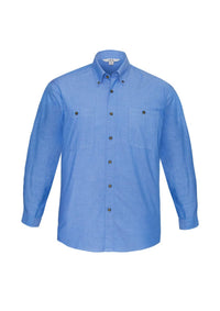 Mens Chambray Long Sleeve Shirt