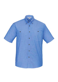 Mens Chambray Short Sleeve Shirt