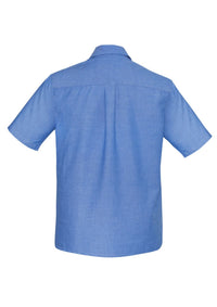 Mens Chambray Short Sleeve Shirt