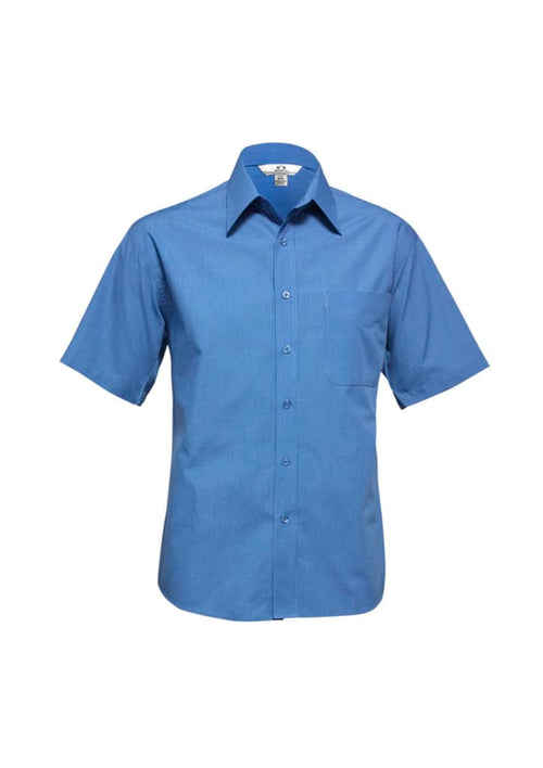 Mens Micro Check Short Sleeve Shirt