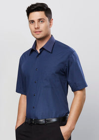 Mens Micro Check Short Sleeve Shirt