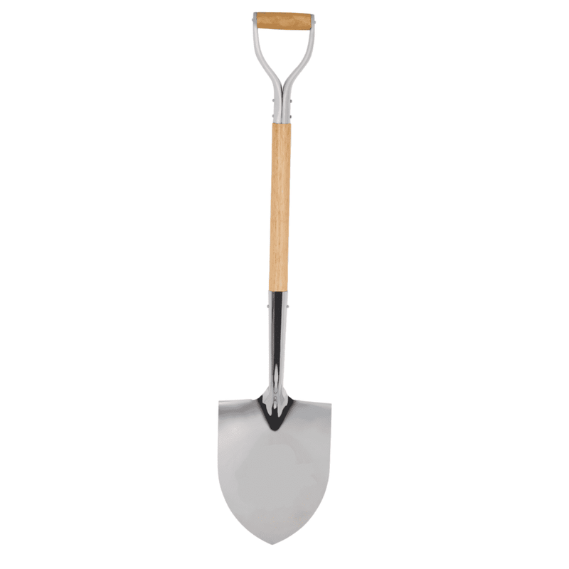 Groundbreaking Ceremonial Shovel Wooden Handle - Chrome