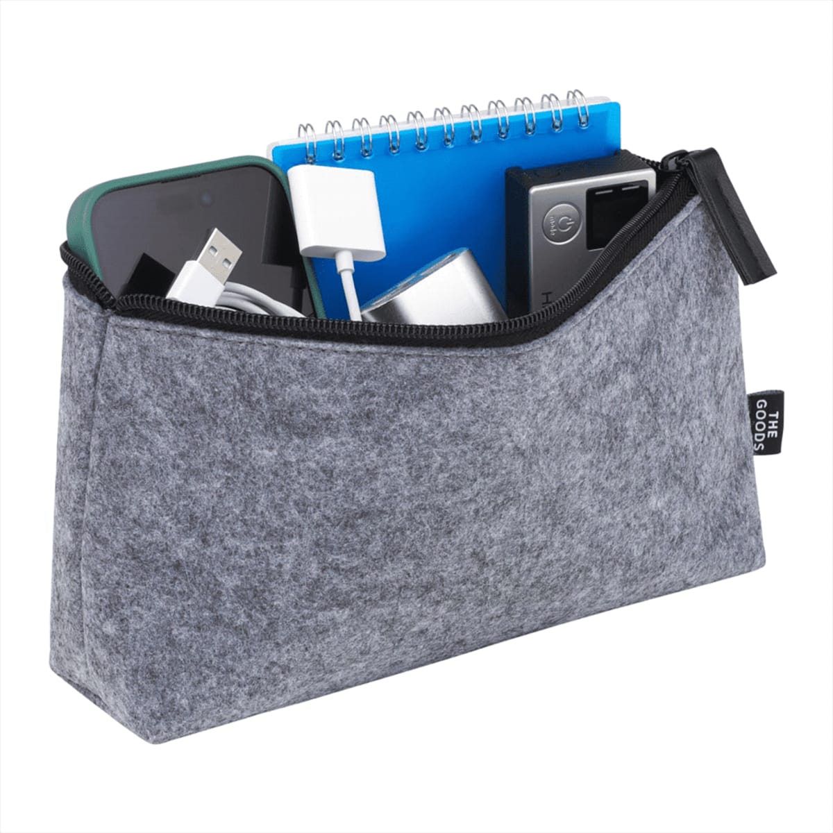 The Goods Recycled Felt Zippered Pouch