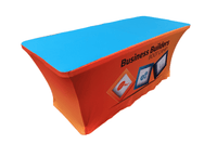 Sublimated Table Cloth Stretch Fit 200gsm 762x 1835x736mm INDENT - with or without back cut out