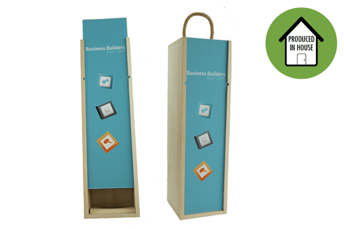Wood Wine Box with Sublimated Cover