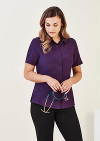 Womens Florence Plain Short Sleeve Shirt