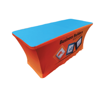 Sublimated Table Cloth Stretch Fit 200gsm 762x 1835x736mm INDENT - with or without back cut out