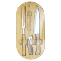 Trekk Oval Bamboo Glass Knife Set