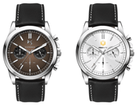 Chrono Unisex Watch, Leather Strap