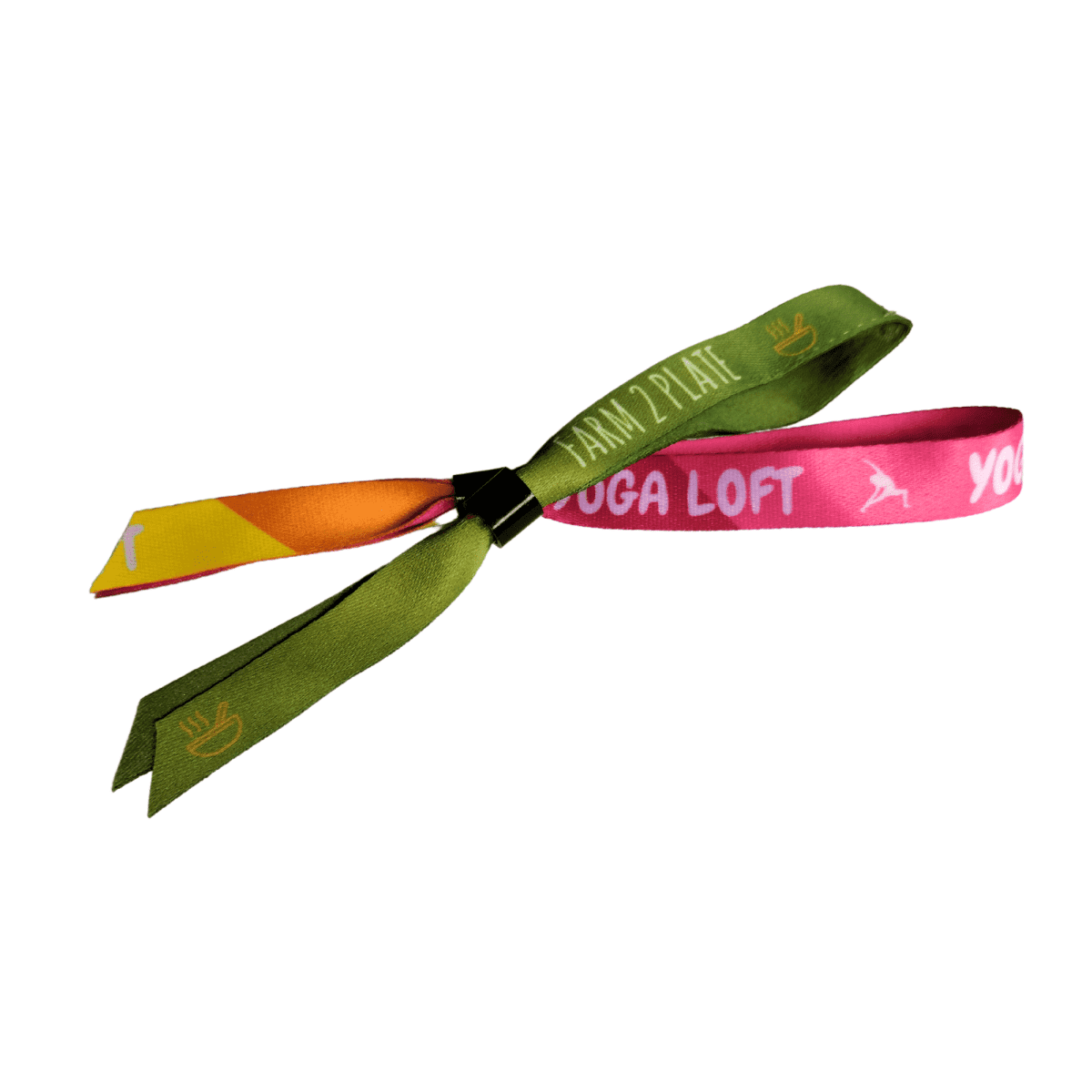 Sublimated Polyester PET Fabric Wristband Black Lock 15mm Locally Printed