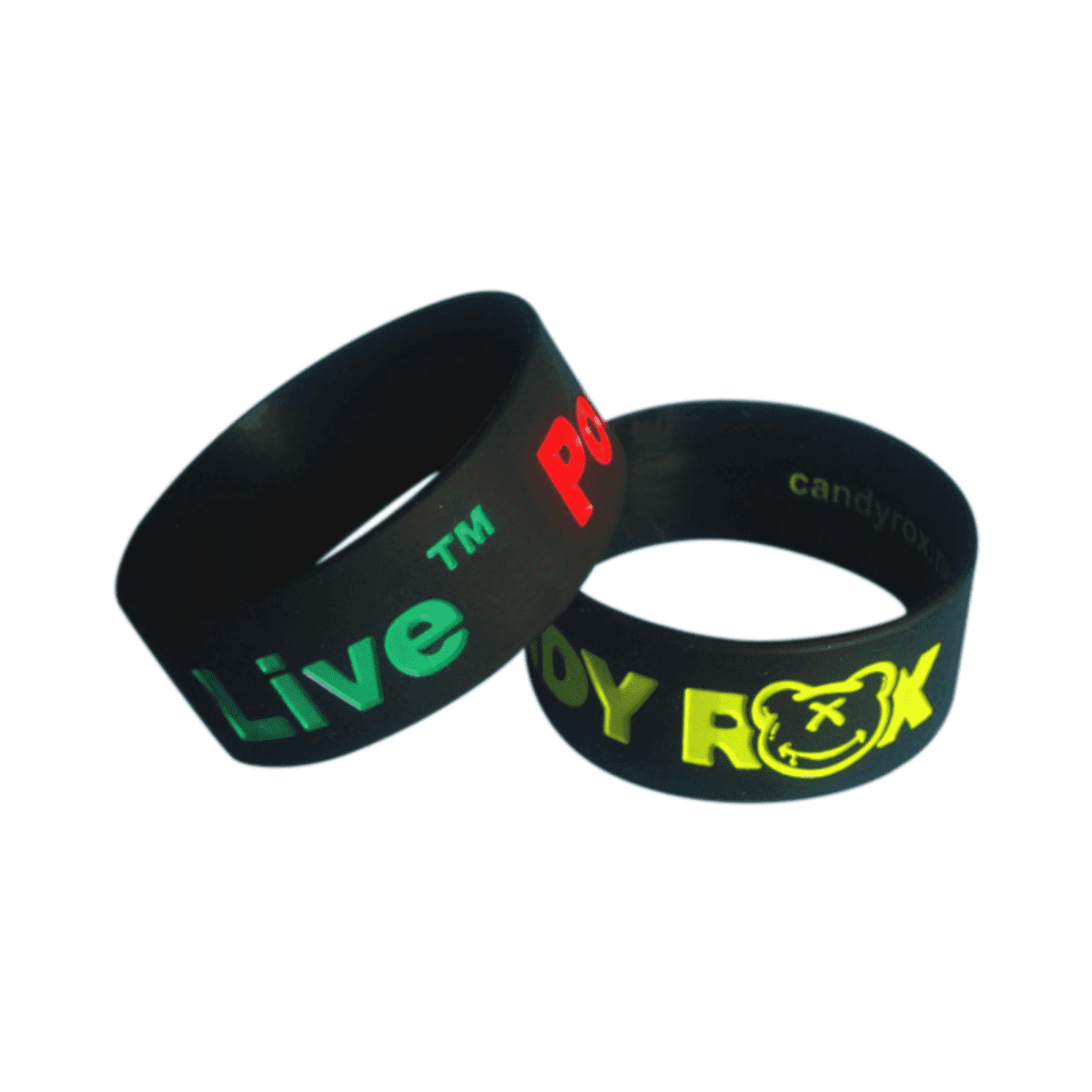 Silicone Wristband 25mm Debossed and Ink Filled
