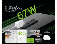 Belkin BoostCharge Pro 67W Dual USB-C GaN Wall Charger