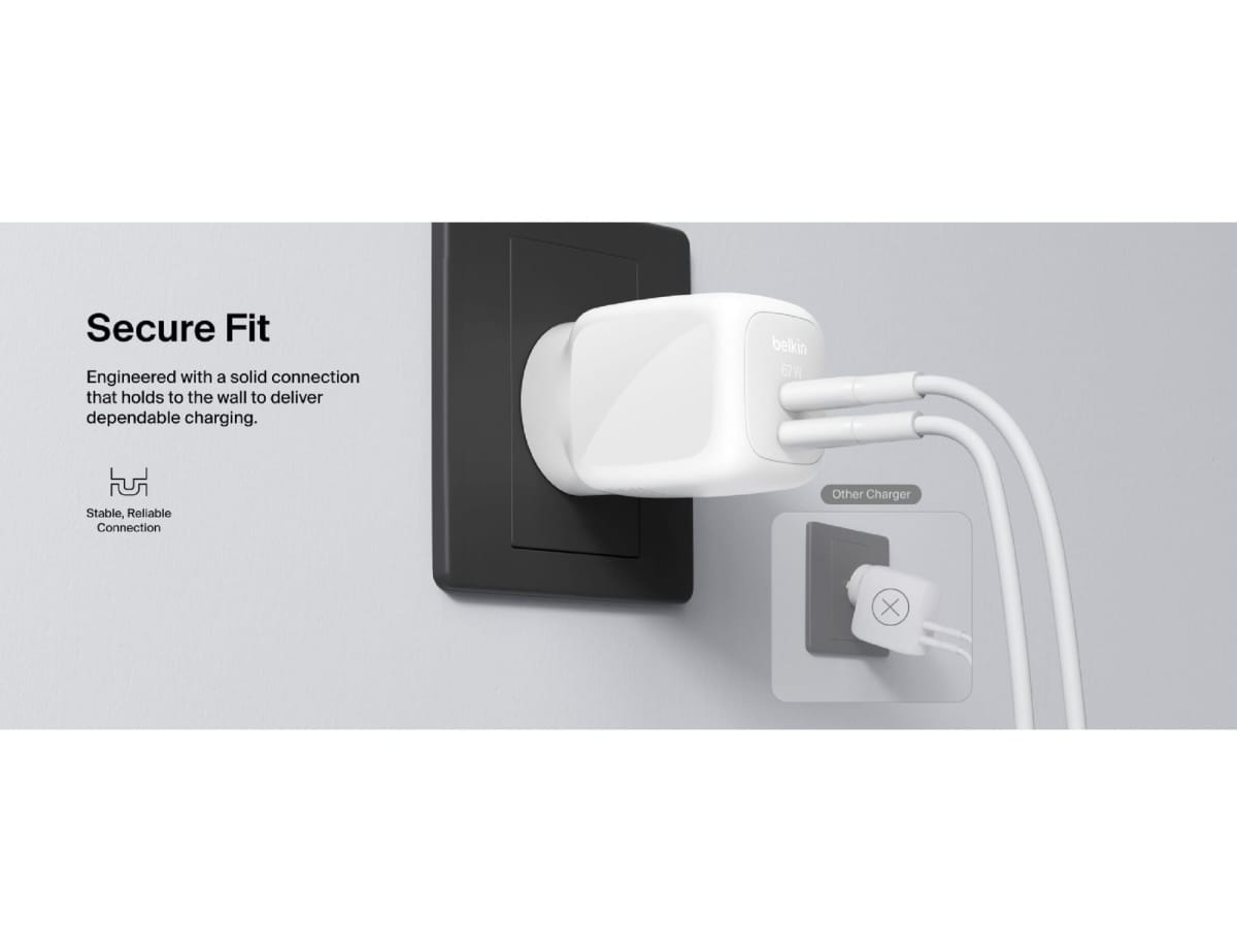 Belkin BoostCharge Pro 67W Dual USB-C GaN Wall Charger