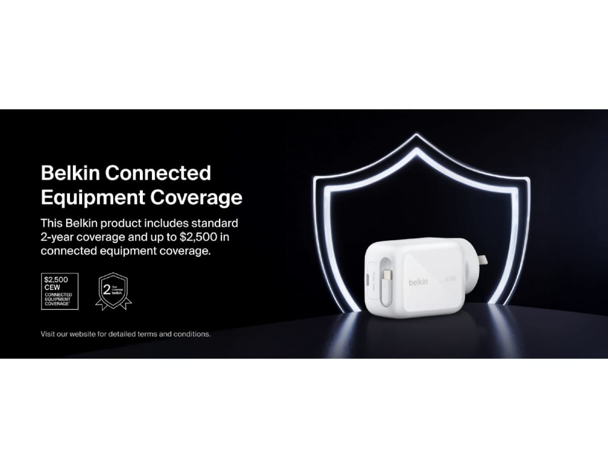 Belkin UltraCharge 45W Retractable GaN Wall Charger