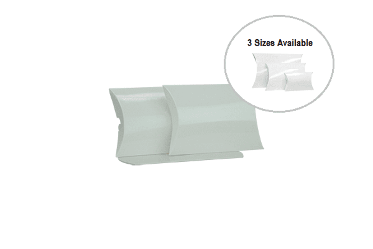 Small White Gloss Pillow Box