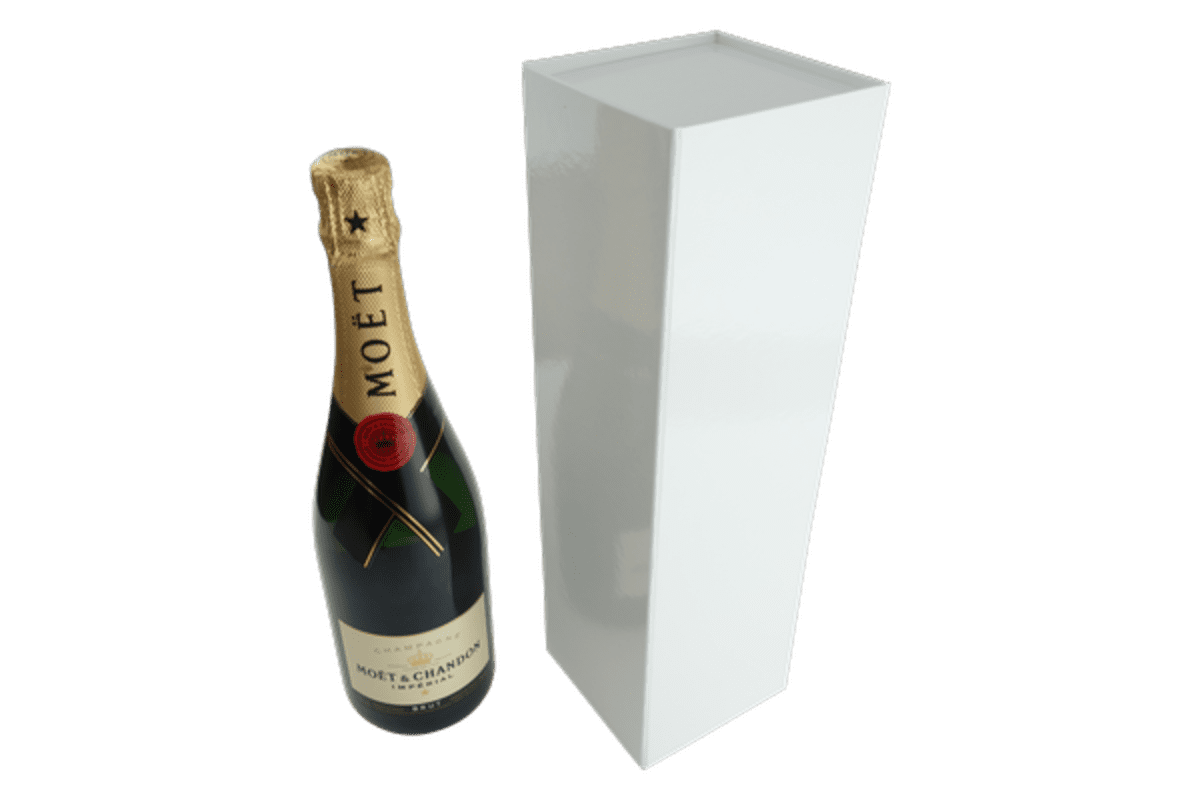 Wine Box with Magnet Closure Gloss White