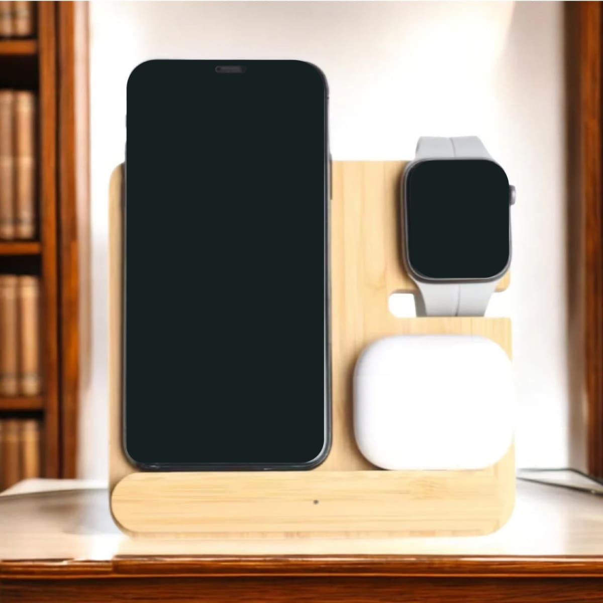 Wooden Wireless Charging Station