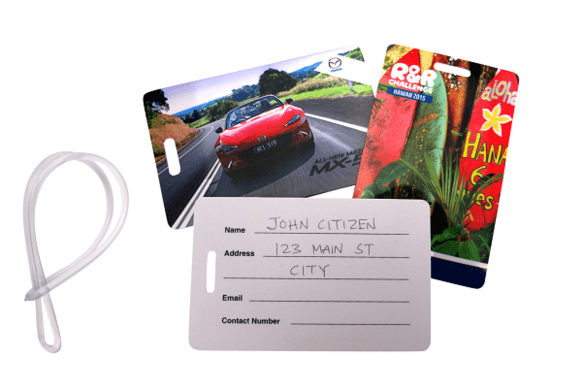 Writable Plastic Luggage Tag Indent