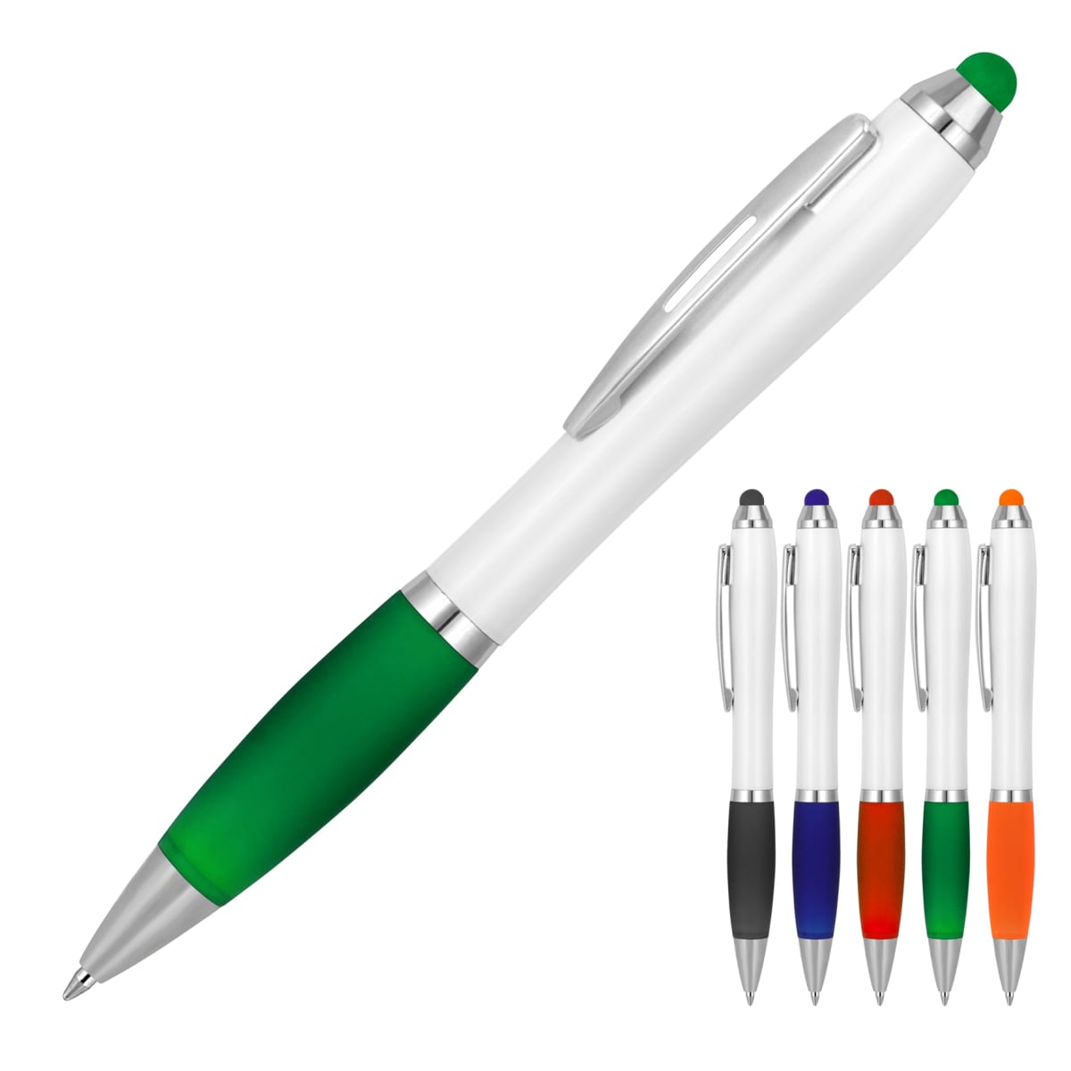 Plastic Pen Ballpoint Stylus White Cara