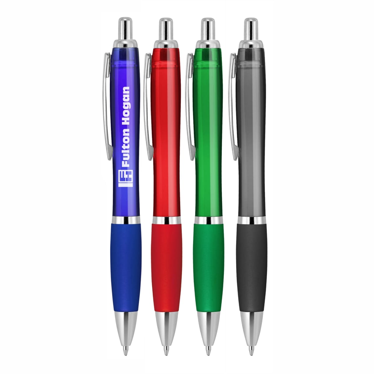 Plastic Pen Ballpoint Silicone Grip Transparent Cara