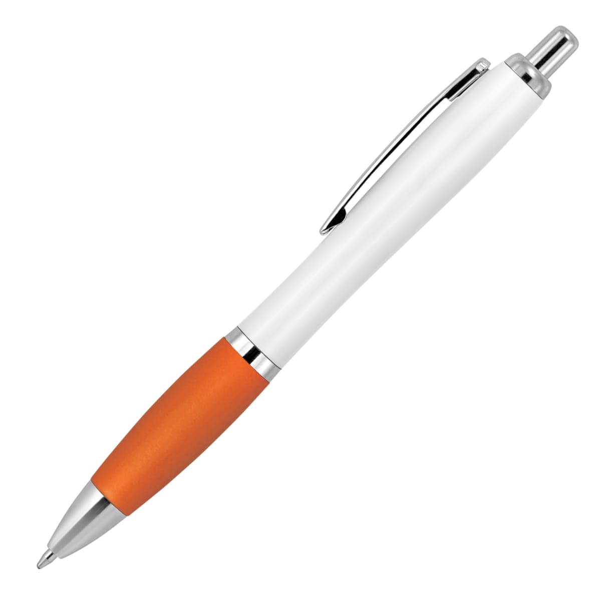 Plastic Pen Ballpoint Silicone Grip White Cara