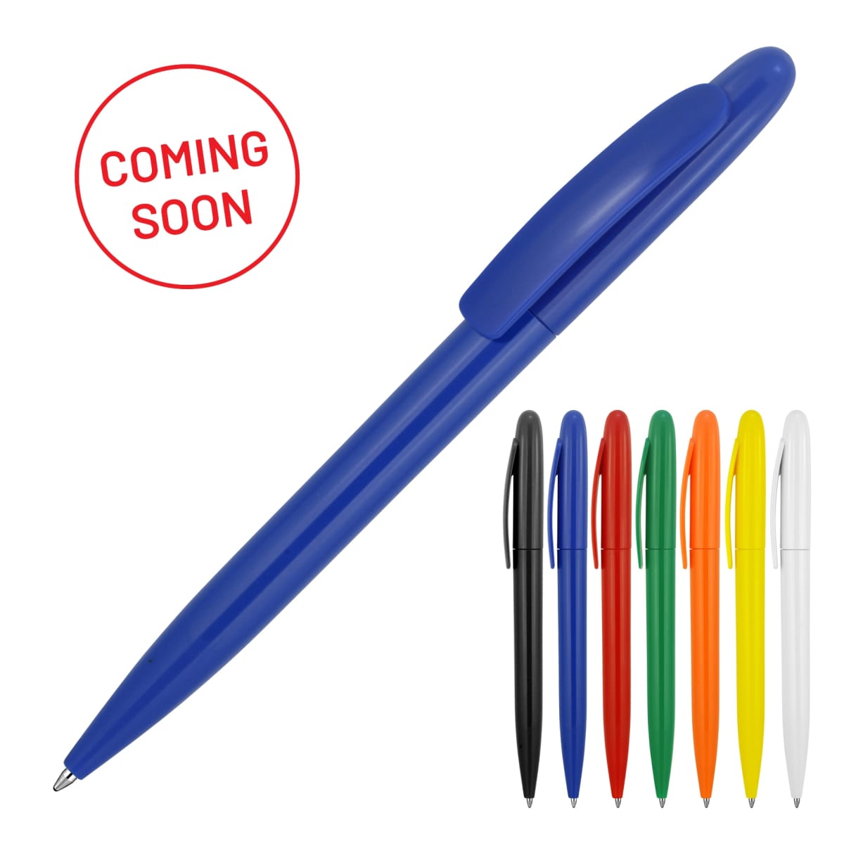 Plastic Pen Ballpoint Gloss Solid Colours Sierra