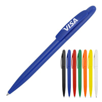 Plastic Pen Ballpoint Gloss Solid Colours Sierra