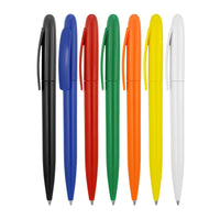 Plastic Pen Ballpoint Gloss Solid Colours Sierra