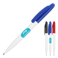 Plastic Pen Ballpoint Gloss White Sierra