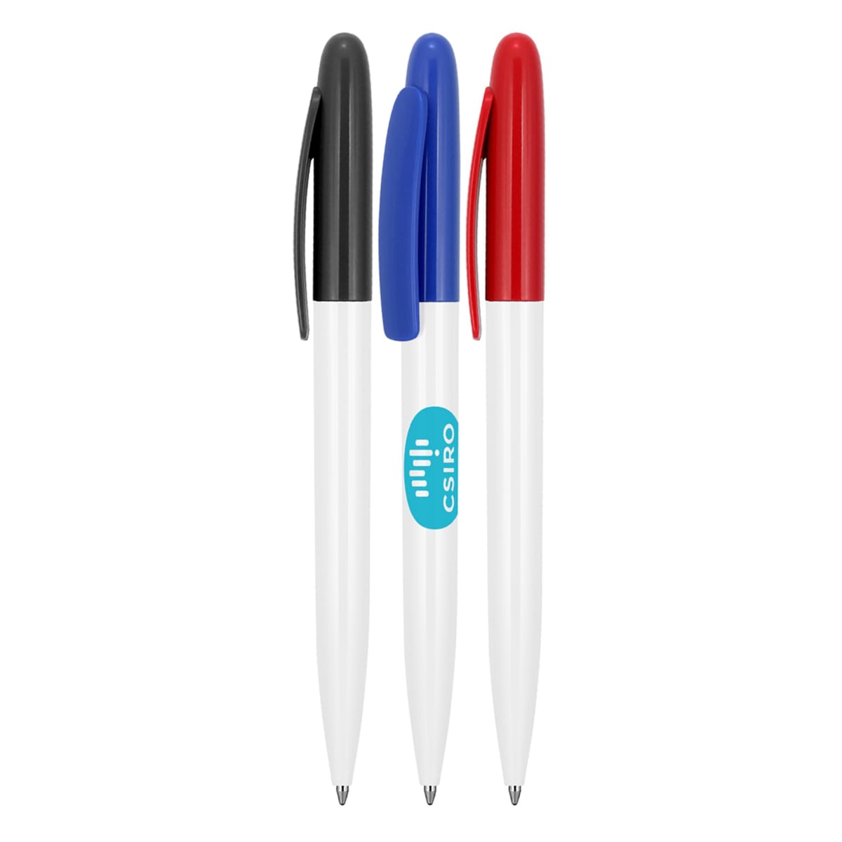 Plastic Pen Ballpoint Gloss White Sierra