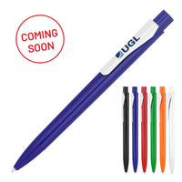 Plastic Pen Ballpoint White Romana