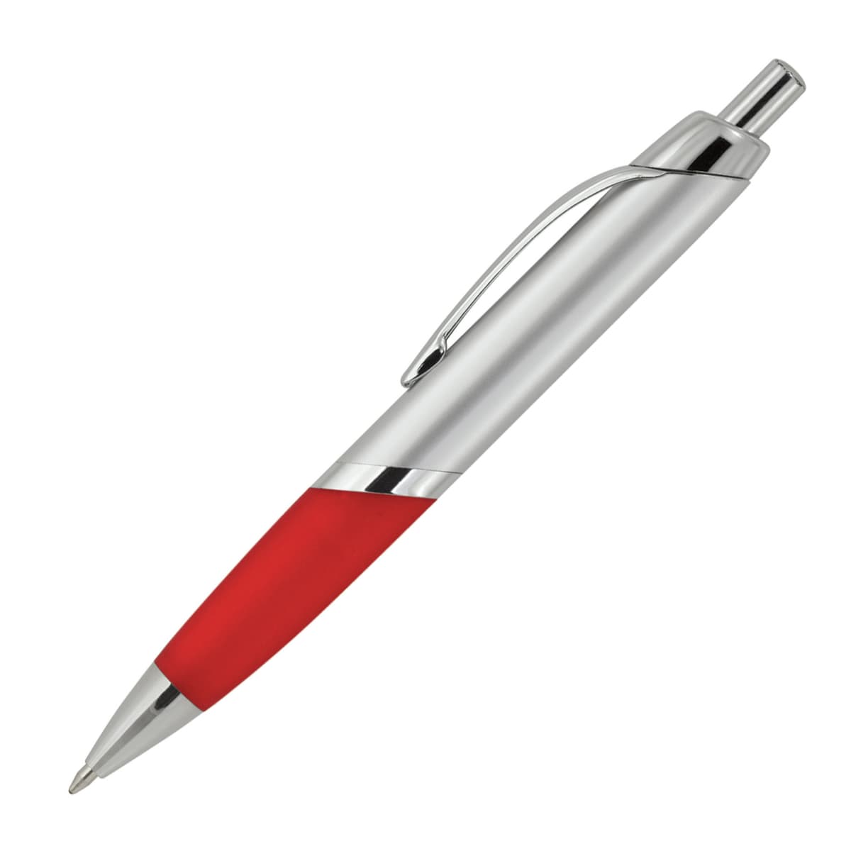 Plastic Pen Ballpoint Silver Marc