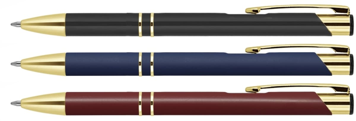 Executive Metal Pen Ballpoint Gold Trim Julia