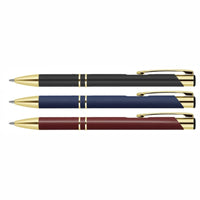 Executive Metal Pen Ballpoint Gold Trim Julia