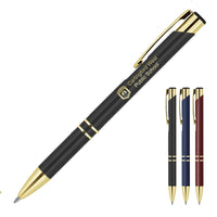 Executive Metal Pen Ballpoint Gold Trim Julia