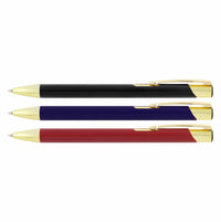 Executive Metal Pen Ballpoint Matte Finish Gold Trim Julia